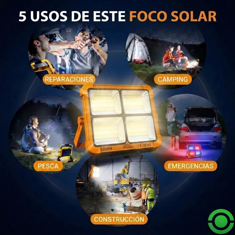 PACK 3 FOCOS LED SOLAR RECARGABLE PARA EXTERIOR - 5