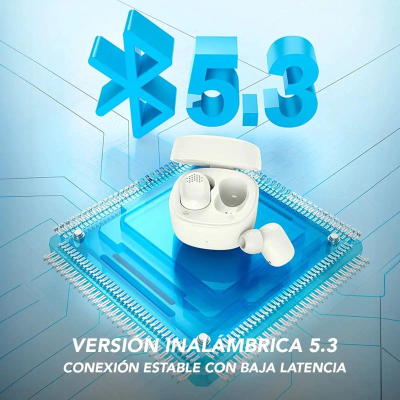 AUDIFONOS INALAMBRICOS TWS BLUETOOTH 5.3 CON CARGA USB-C - 3