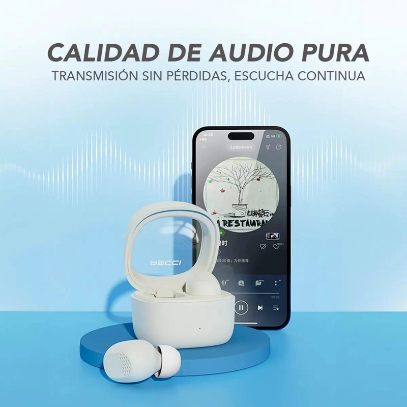AUDIFONOS INALAMBRICOS TWS BLUETOOTH 5.3 CON CARGA USB-C - 4