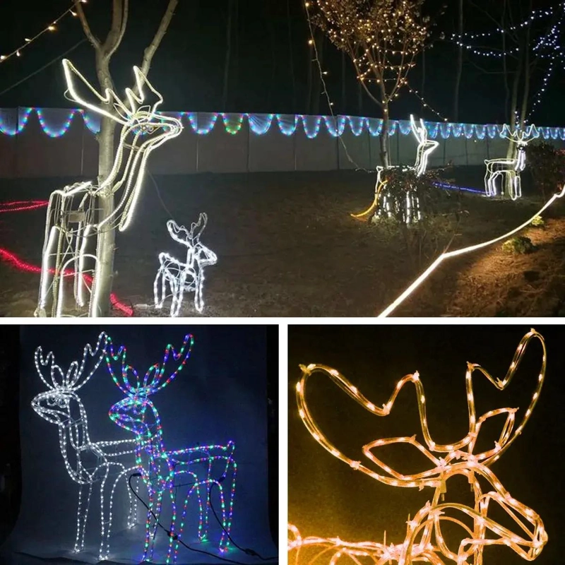 RENO NAVIDEÑO DECORATIVO CON LUCES LED AZUL 120CM - 2