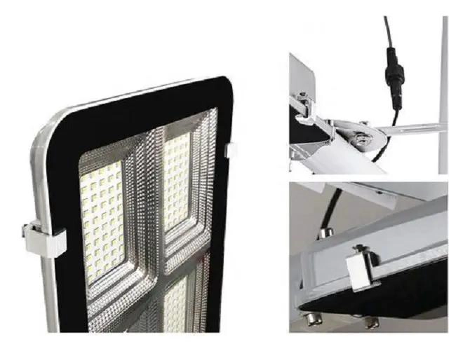 FOCO SOLAR LED EXTERIOR CON LUPA Y POSTE 600W - 2