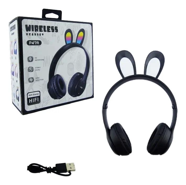 AUDIFONOS BLUETOOTH PLEGABLES CON LUCES LED PARA NIÑOS - 4