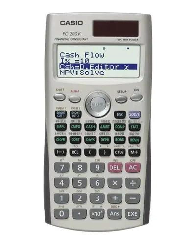 CALCULADORA FINANCIERA COLOR PLATEADO CON FUNCIONES AVANZ - 1