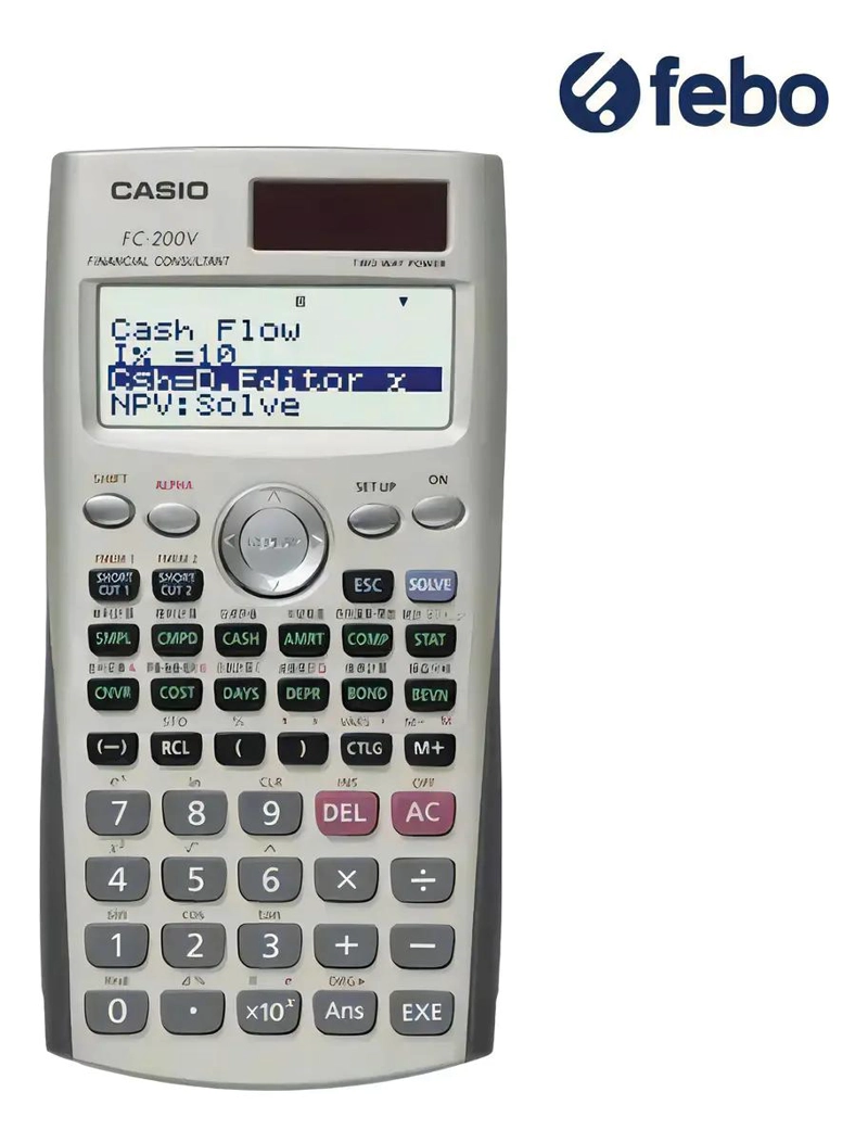 CALCULADORA FINANCIERA COLOR PLATEADO CON FUNCIONES AVANZ - 2