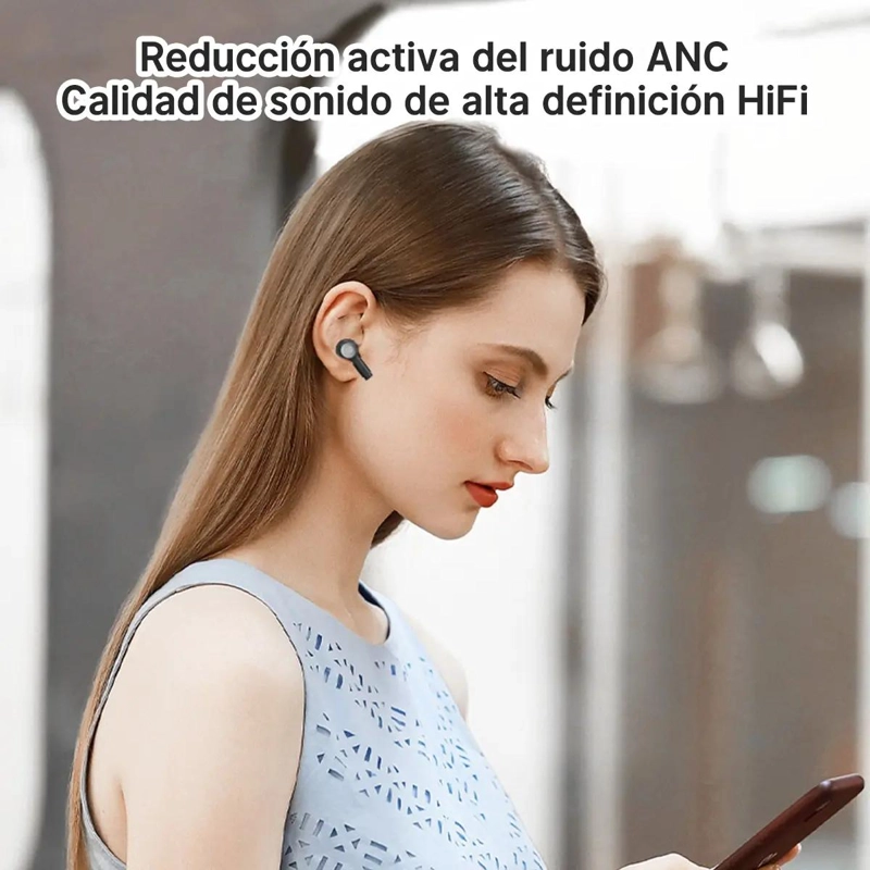 AUDIFONO INALAMBRICO BLUETOOTH J9 CON ANC Y ENC - 4