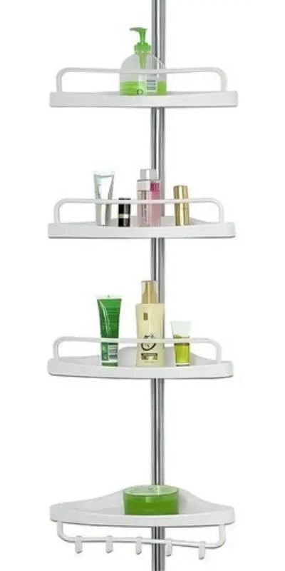 ORGANIZADOR ESQUINERO AJUSTABLE PARA DUCHA 4 PISOS - 1