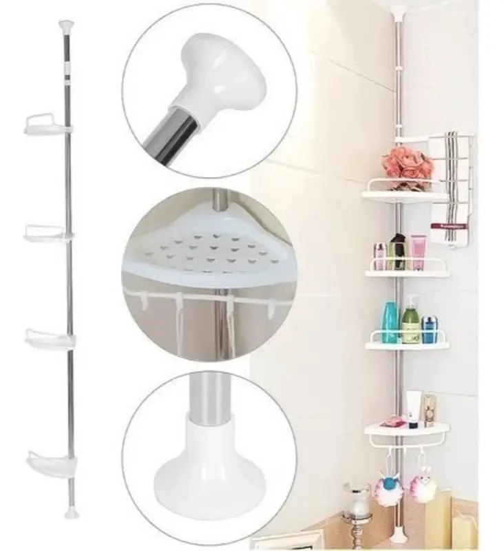 ORGANIZADOR ESQUINERO AJUSTABLE PARA DUCHA 4 PISOS - 3