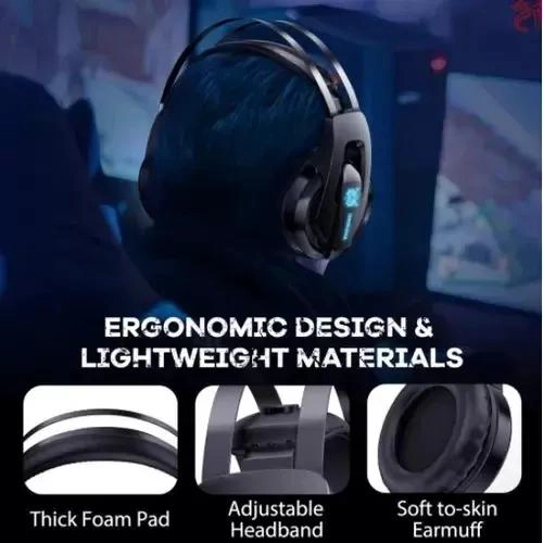 AUDIFONOS GAMER K16 RGB CON CANCELACION DE RUIDO - 2
