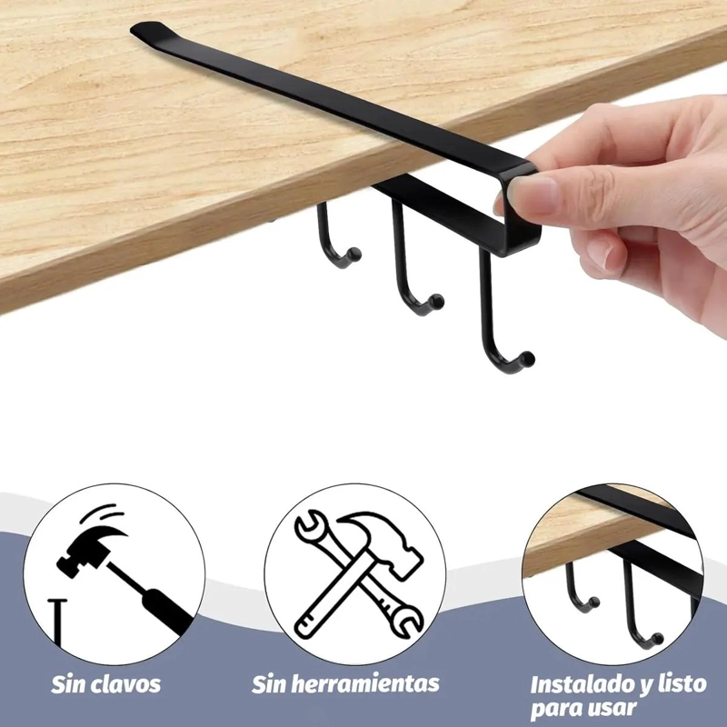 SET 4 GANCHOS COLGANTES PARA COCINA Y BAÑO - 4