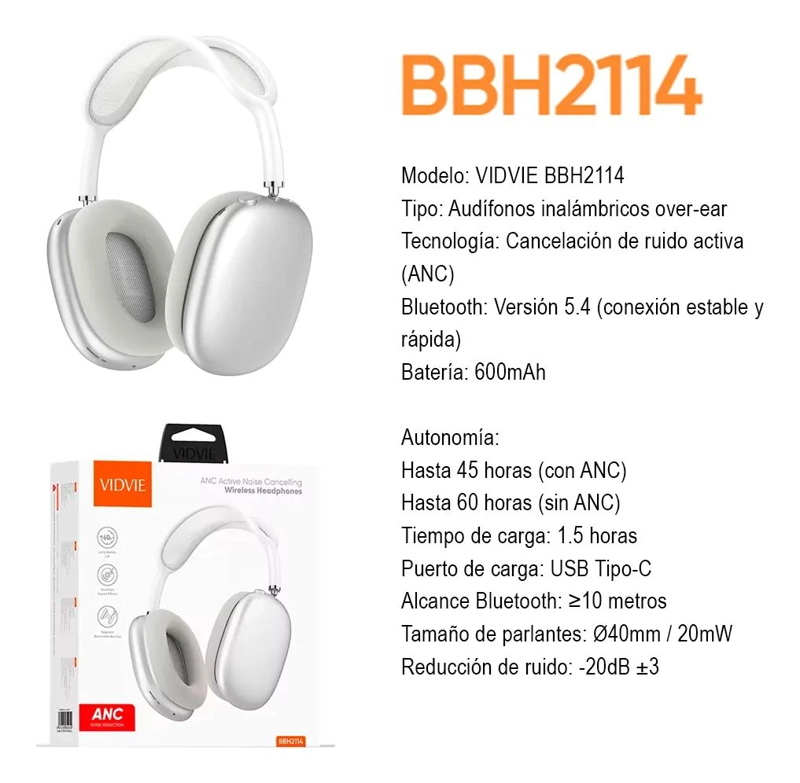 AUDIFONOS INALAMBRICOS BLUETOOTH CON CANCELACION DE RUIDO - 4