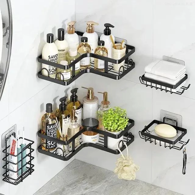 ORGANIZADOR DE DUCHA ADHESIVO CON 5 REPISAS PARA BAÑO - 3