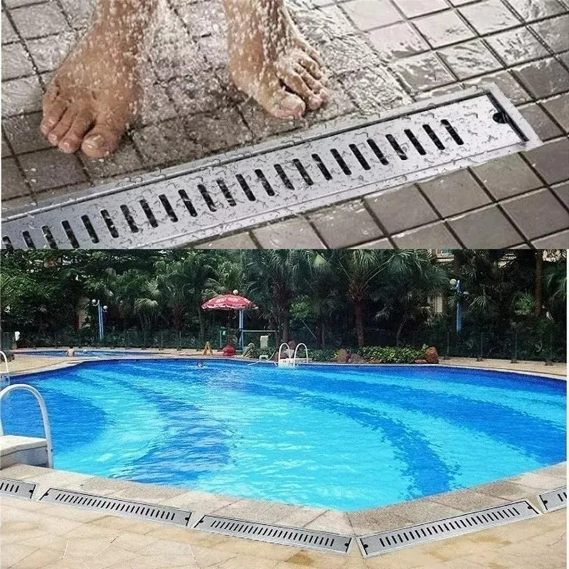 DESAGÜE RECTANGULAR PARA DUCHA 60X10 CM ACERO INOXIDABLE - 4