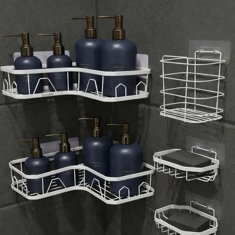ORGANIZADOR DE DUCHA ESQUINERO METALICO ANTIOXIDO 5 NIV - 4
