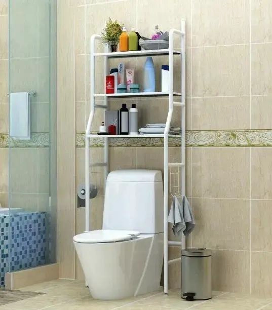 MUEBLE ORGANIZADOR DE BAÑO 3 NIVELES BLANCO - 3