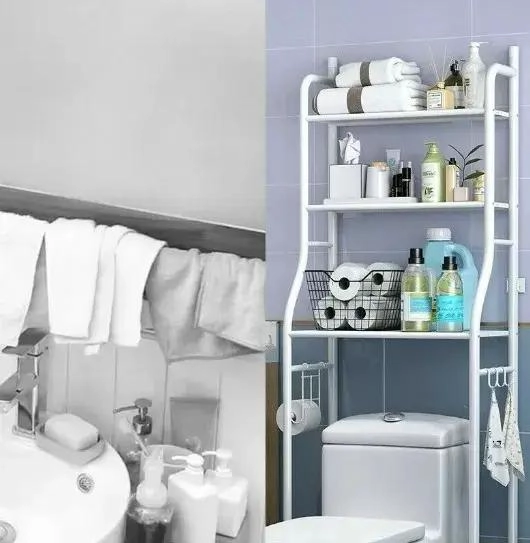 MUEBLE ORGANIZADOR DE BAÑO 3 NIVELES BLANCO - 5