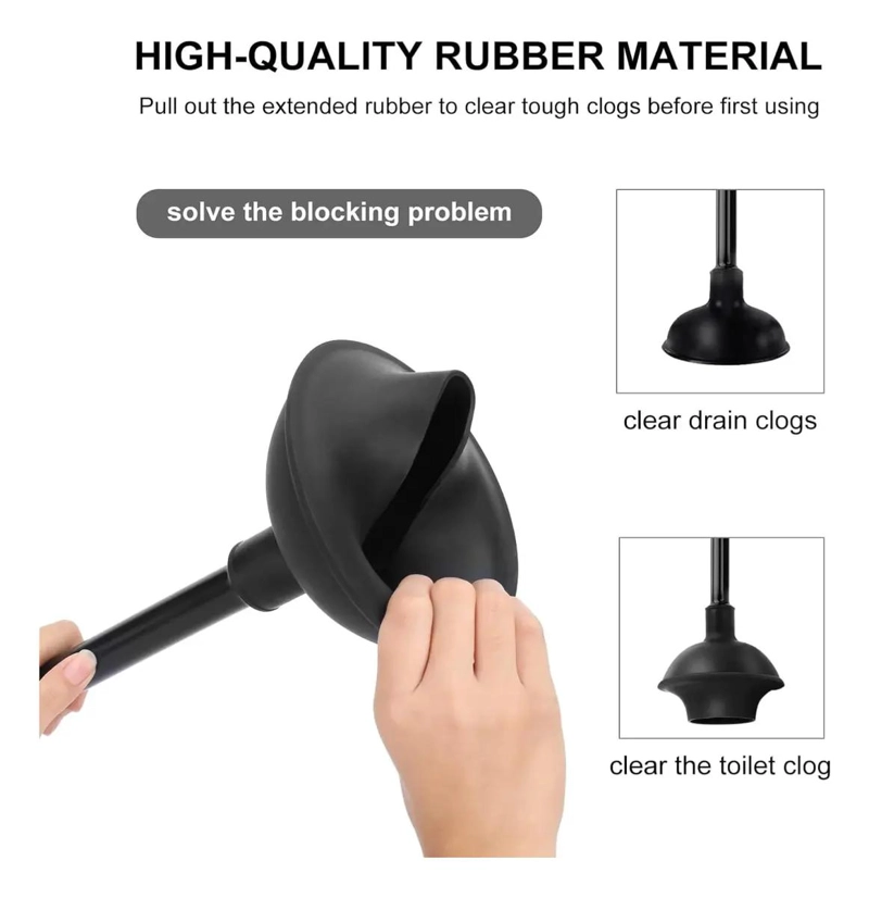 DESTAPADOR DE BAÑO DE SILICONA CON ESCOBILLA - 5