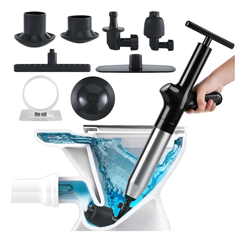 BOMBA DESTAPACAÑOS CON BAROMETRO PARA BAÑO Y COCINA - 1