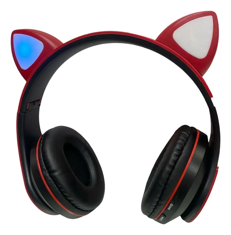 AUDIFONOS INALAMBRICOS BLUETOOTH CON LUZ DISEÑO OREJAS DE - 2