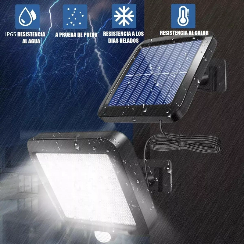 PACK 2 FOCOS LED SOLARES PARA EXTERIOR 250W - 4