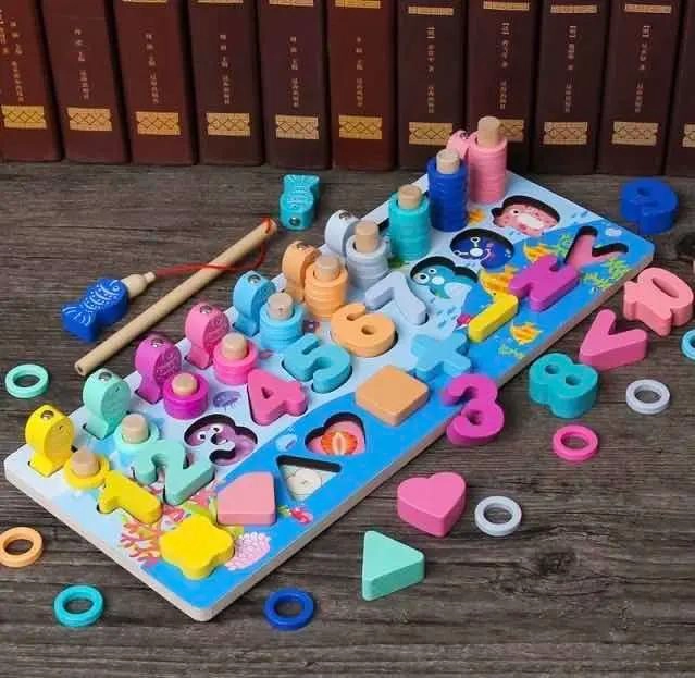 JUGUETE DE PESCA MAGNE TICA DE MADERA PARA NIÑOS - 2