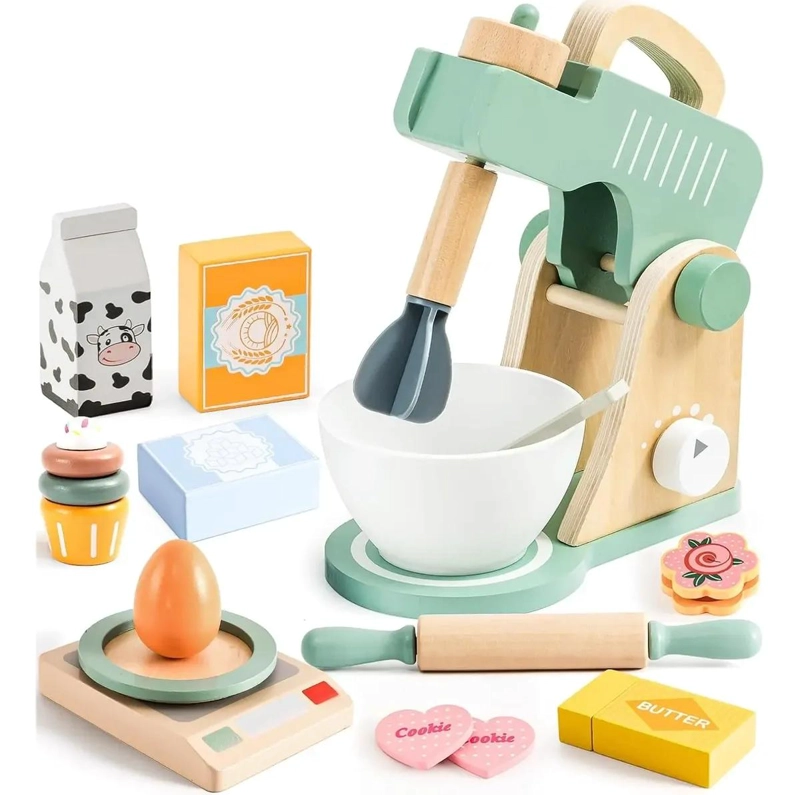 BATIDORA MEZCLADORA DE MADERA DIDACTICA PARA NIÑOS - 2