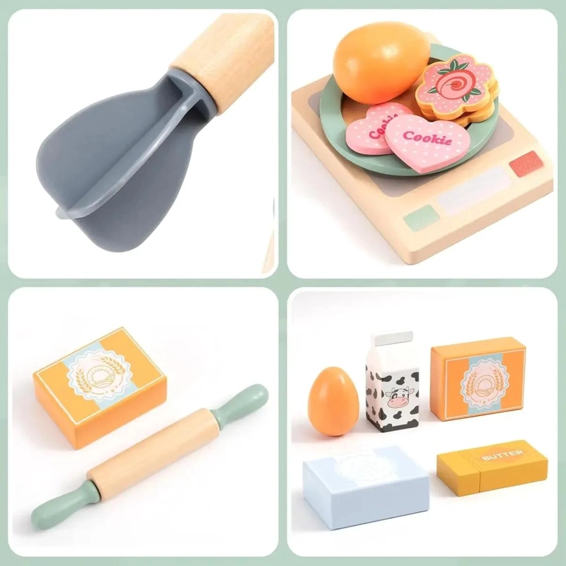 BATIDORA MEZCLADORA DE MADERA DIDACTICA PARA NIÑOS - 5