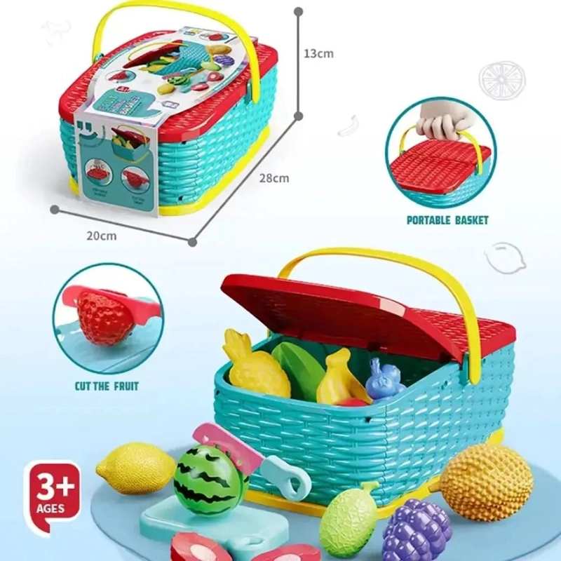 CANASTO DE FRUTAS DIDACTICO PARA CORTAR - 4