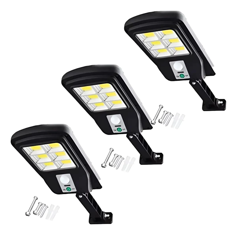 PACK 3 FOCOS SOLARES LED EXTERIOR CON SENSOR MOVIMIENTO - 1