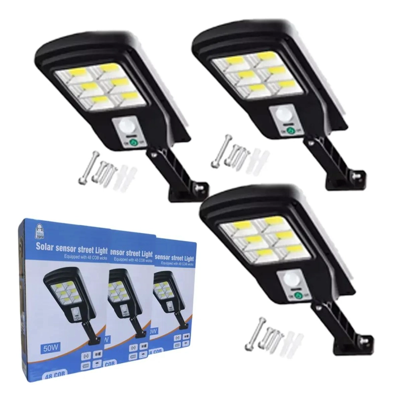 PACK 3 FOCOS SOLARES LED EXTERIOR CON SENSOR MOVIMIENTO - 2