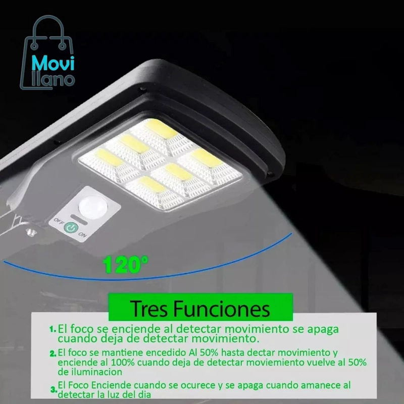 PACK 3 FOCOS SOLARES LED EXTERIOR CON SENSOR MOVIMIENTO - 3