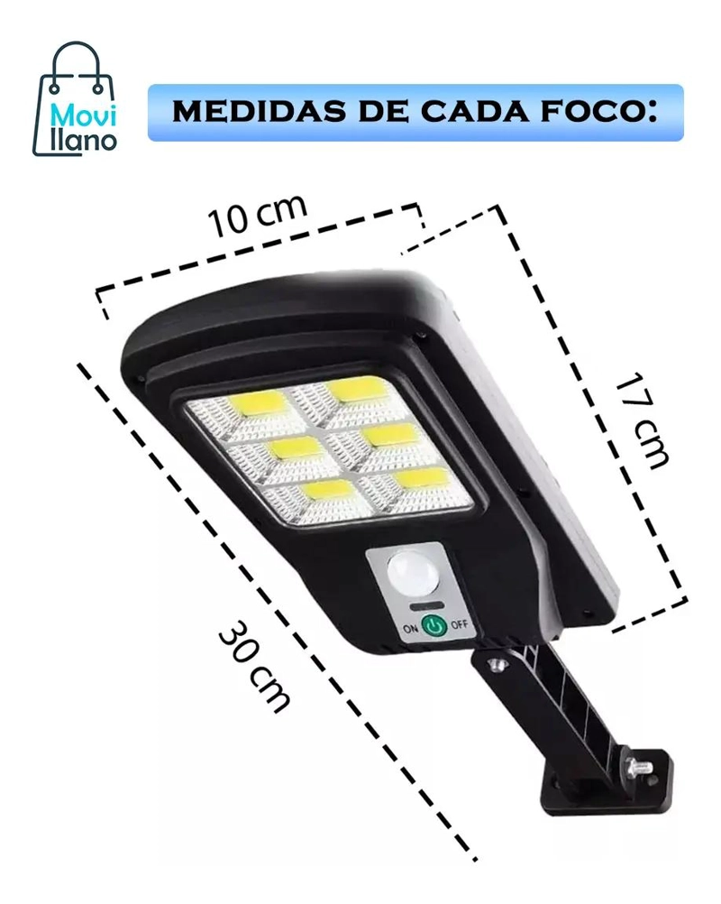 PACK 3 FOCOS SOLARES LED EXTERIOR CON SENSOR MOVIMIENTO - 4