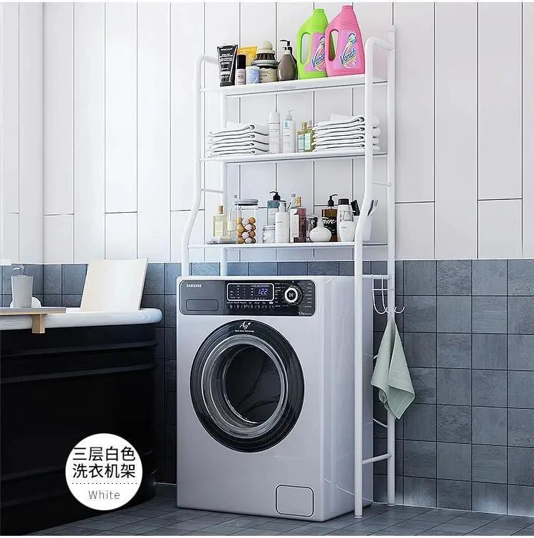 ORGANIZADOR METALICO PARA LAVADORA Y BAÑO 3 NIVELES - 2