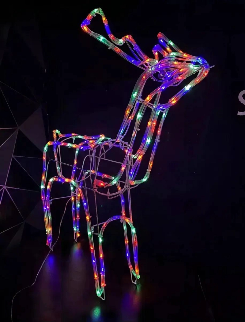 RENO NAVIDEÑO DECORATIVO CON LUZ LED SOLAR 90CM - 3