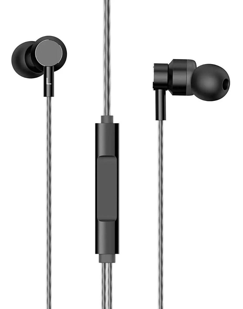 AUDIFONO IN-EAR METAL NEGRO CON MICROFONO - 2