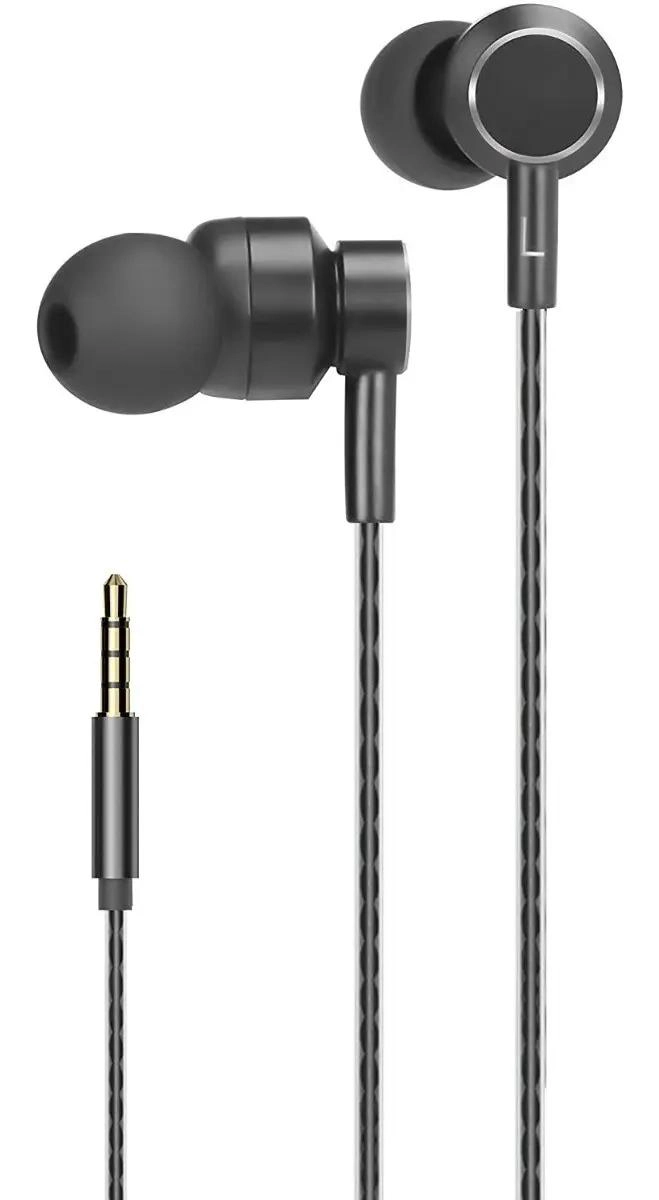 AUDIFONO IN-EAR METAL NEGRO CON MICROFONO - 3