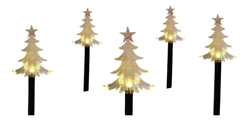 ESTACAS SOLARES CON LUCES LED PARA JARDIN 5 UNIDADES - 1