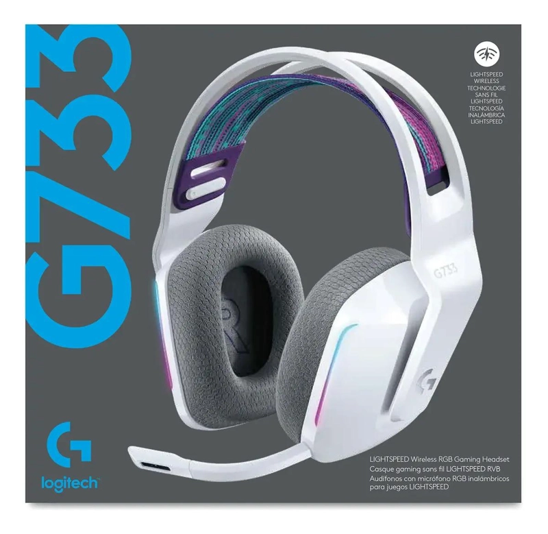 AURICULARES INALAMBRICOS RGB PARA PC G733 BLANCO - 2