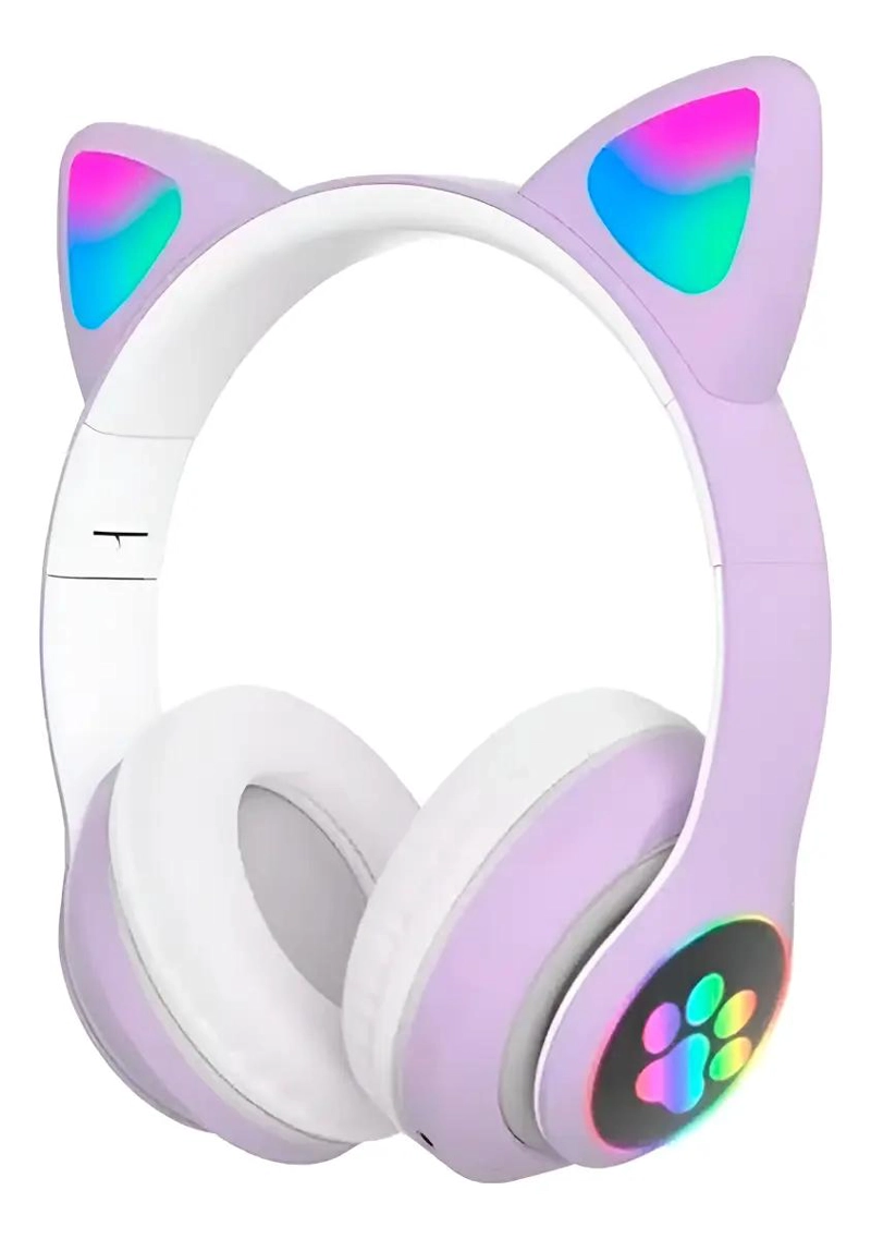 AUDIFONOS BLUETOOTH CON OREJAS RGB Y SONIDO ESTE REO - 1