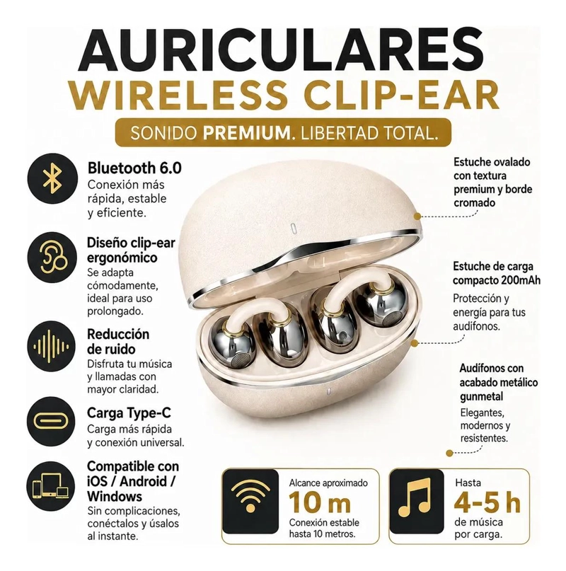 AUDIFONOS BLUETOOTH INALAMBRICOS CON CANCELACION DE RUIDO - 2
