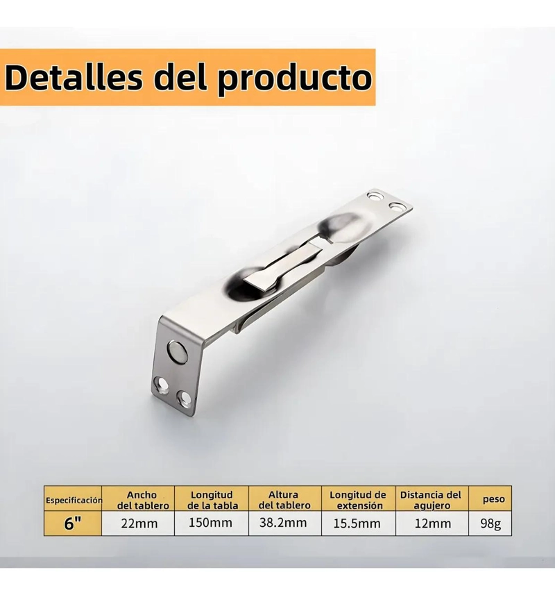 CERRADURA DE PUERTA DE EMBUTIR CON CERROJO DE SEGURIDAD - 3