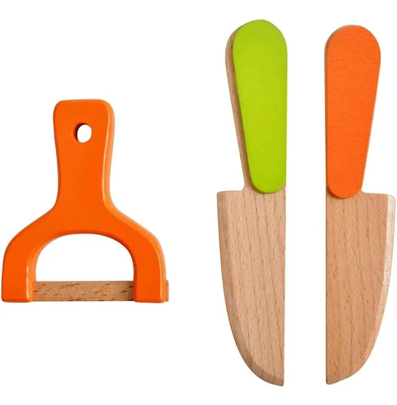 SET DIDACTICO DE FRUTAS Y VERDURAS DE MADERA 17 PIEZAS - 2