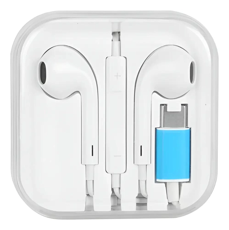 AUDIFONOS CON CONEXION USB-C COLOR BLANCO - 1