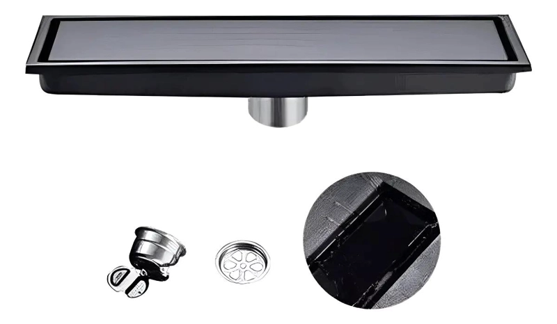 DESAGÜE DE SUELO RECTANGULAR LINEAL 10X40 CM ACERO INOX - 1