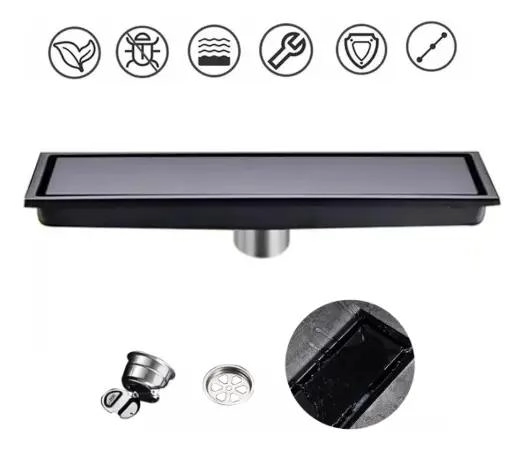 DESAGÜE DE SUELO RECTANGULAR LINEAL 10X40 CM ACERO INOX - 4