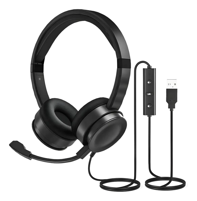 AUDIFONO GAMER CON MICROFONO Y CONEXION USB - 1
