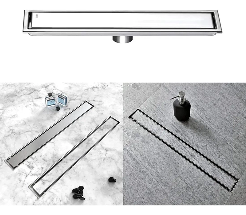 REJILLA PARA DUCHA 10X40 CM ANTIOLOR Y ANTIBLOQUEO - 2