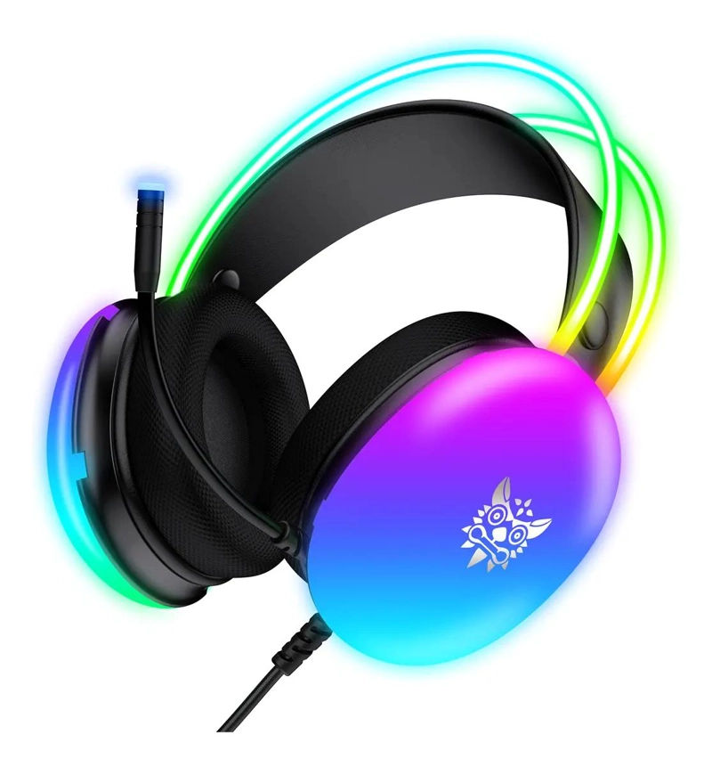AUDIFONOS GAMER CON MICROFONO Y LUZ RGB PARA PC Y CONSOLA - 3