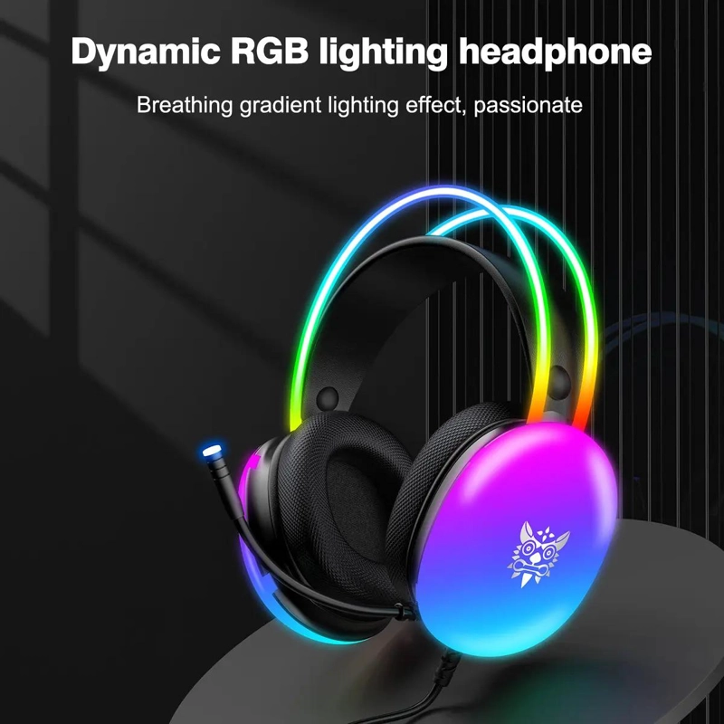 AUDIFONOS GAMER CON MICROFONO Y LUZ RGB PARA PC Y CONSOLA - 4