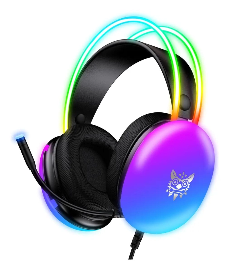 AUDIFONOS GAMER CON MICROFONO Y LUZ RGB PARA PC Y CONSOLA - 5