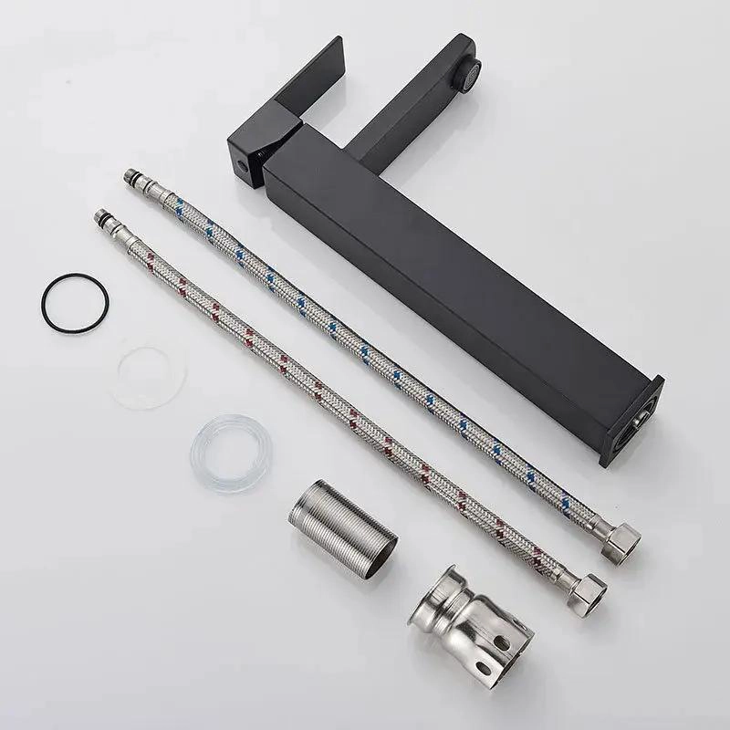 LLAVE MONOMANDO PARA LAVAMANOS NEGRA MATE 30 CM - 3